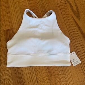 Lululemon Athletica Cream High Neck Energy Bra